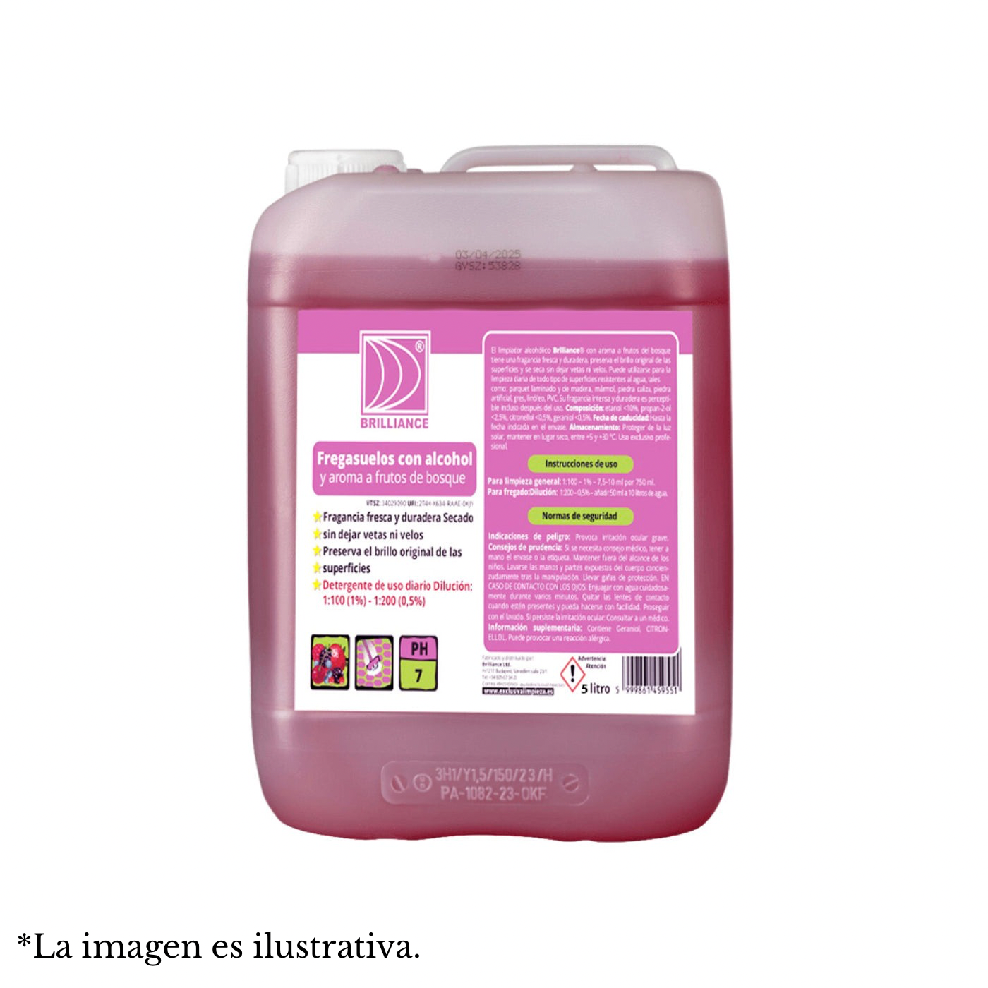 Brilliance® Fregasuelos con alcohol y aroma a frutos del bosque