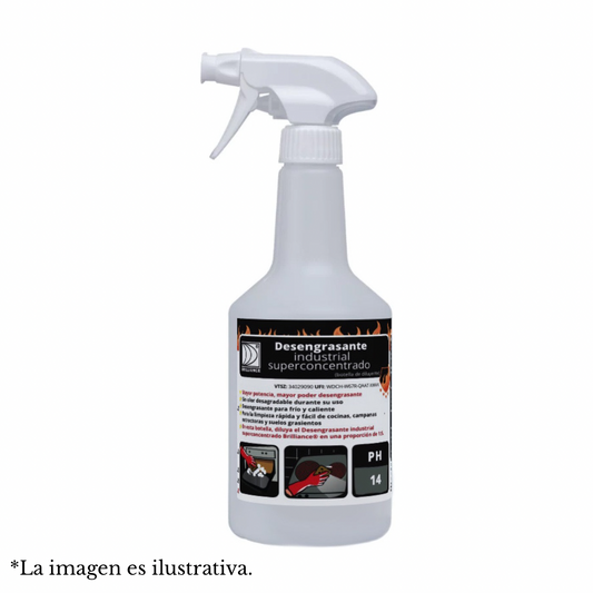 Brilliance® Desengrasante industrial superconcentrado, diluyente en frasco con pulverizador 750 ml (vacío)